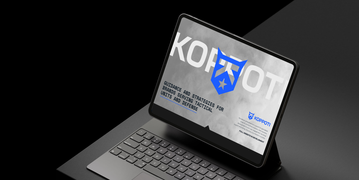 Koppoti - Website on Laptop